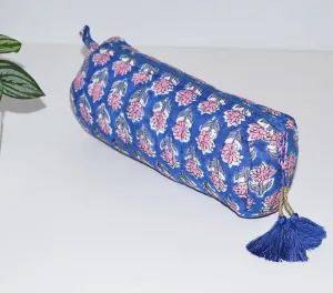 Long Waterproof Cosmetic Pouch | Aegean Mini Floral