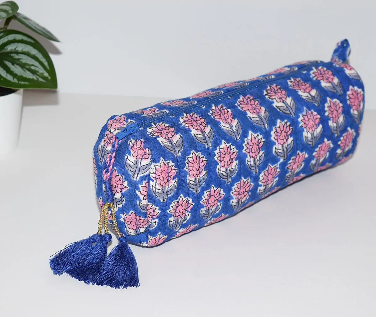 Long Waterproof Cosmetic Pouch | Aegean Mini Floral