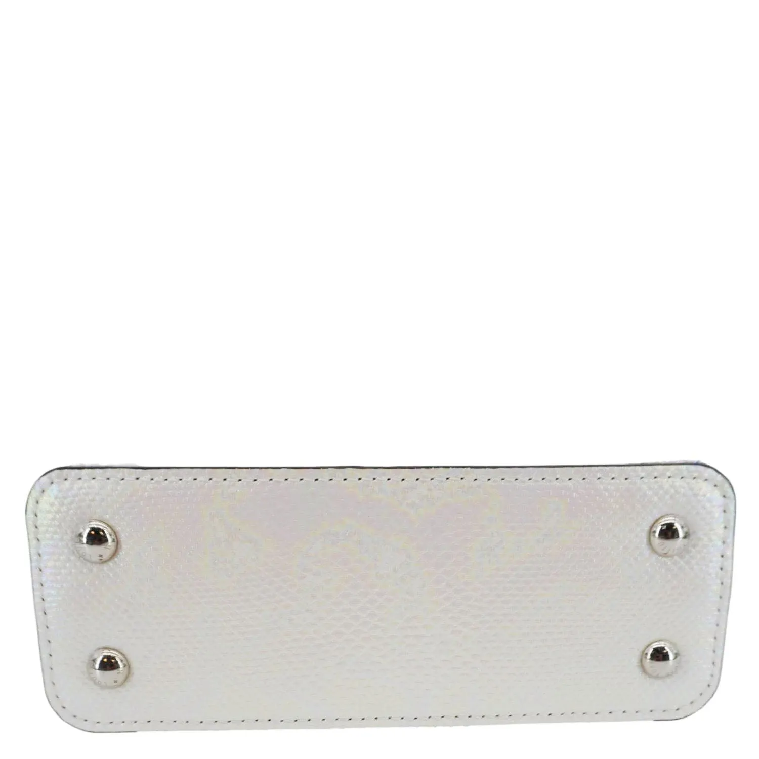 LOUIS VUITTON Capucines Mini Karung Leather Shoulder Bag White