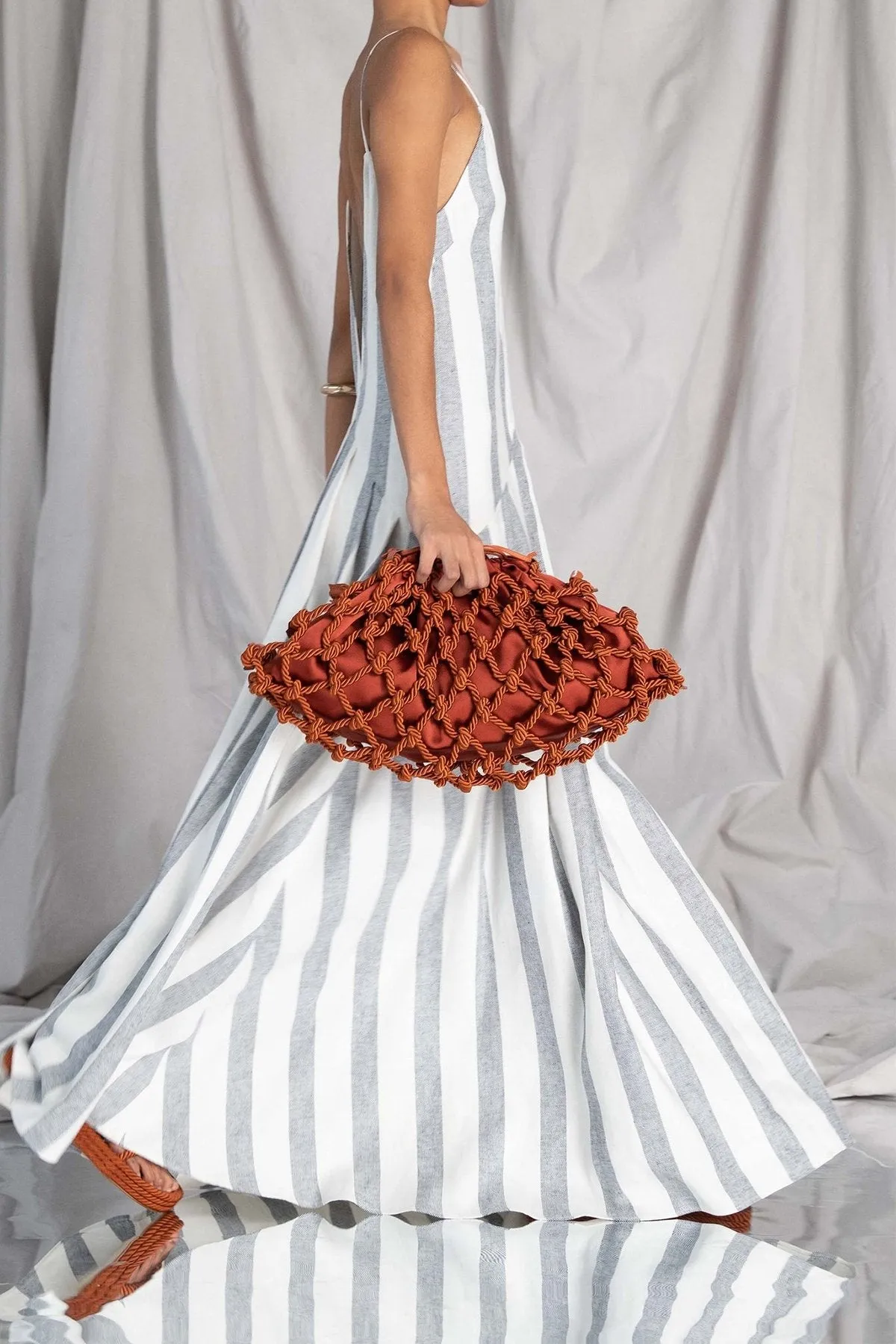Maxi Fishnet Bag in Terracotta