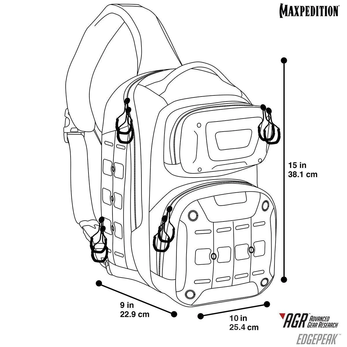 Maxpedition Edgepeak Ambidextrous Sling Pack 15L