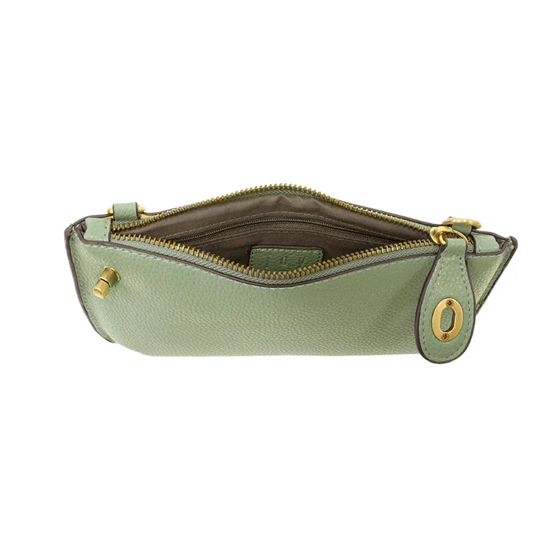 Mini Crossbody Wristlet Clutch in Sage
