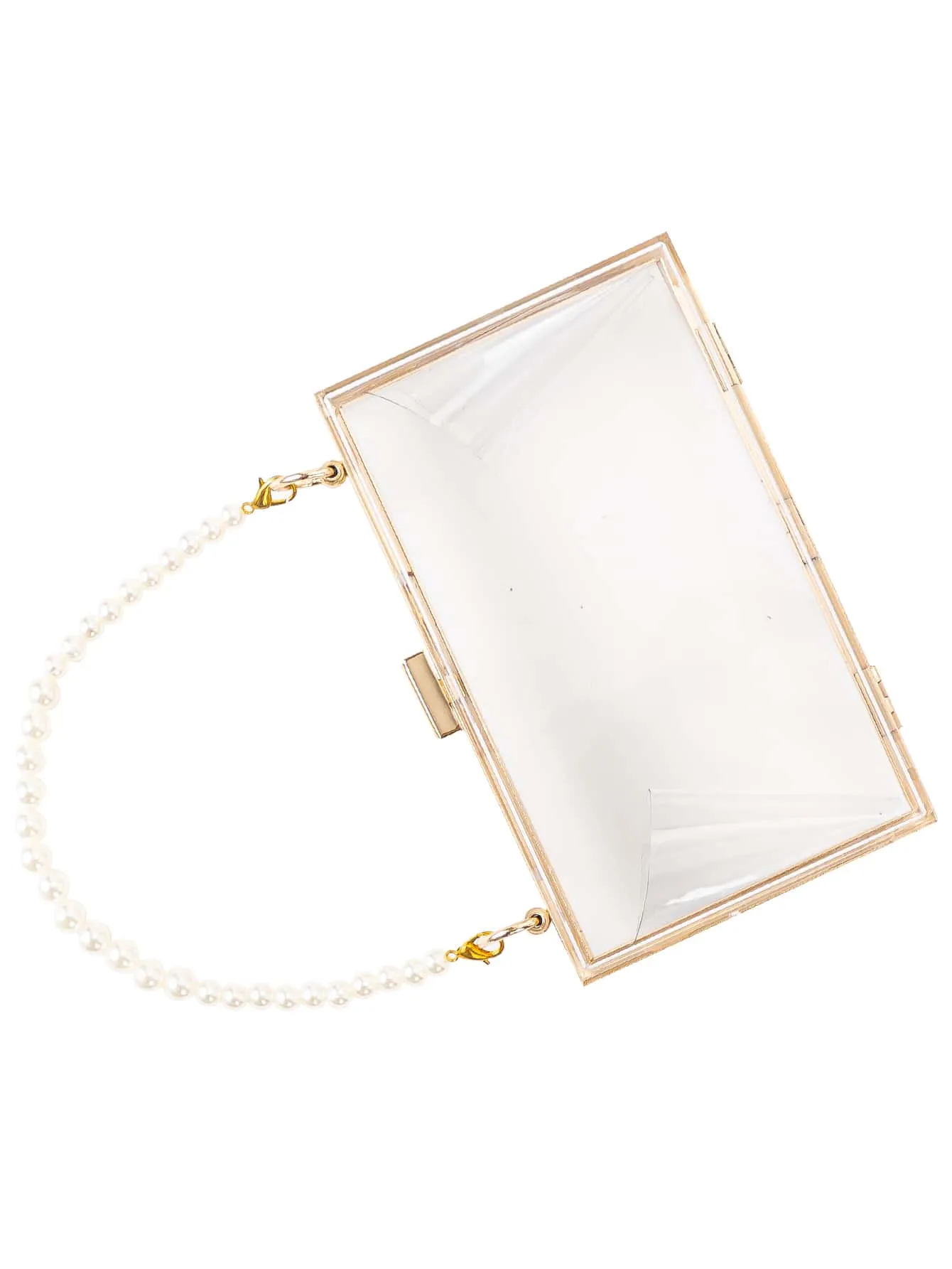 Mini Faux Pearl Decor Clutch Bag