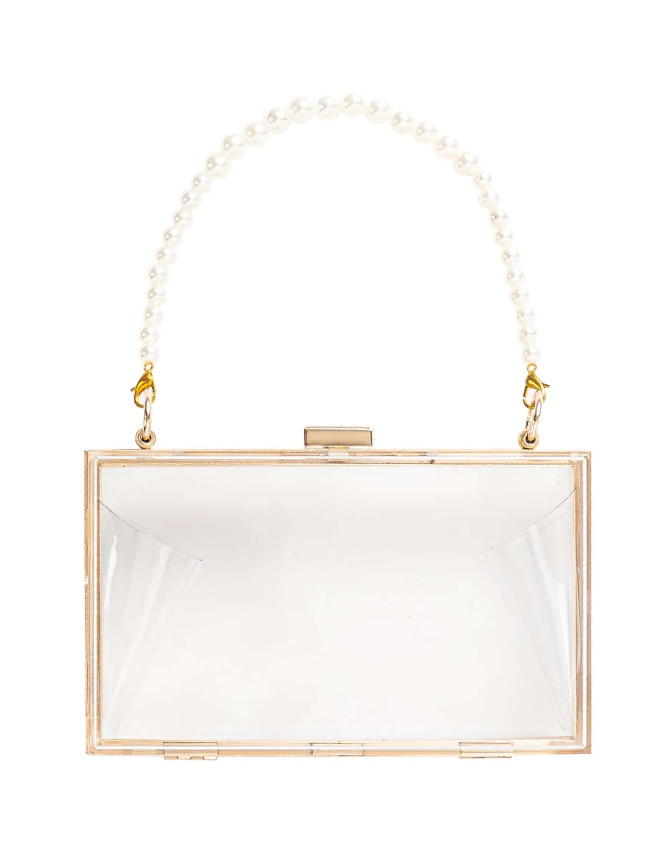 Mini Faux Pearl Decor Clutch Bag