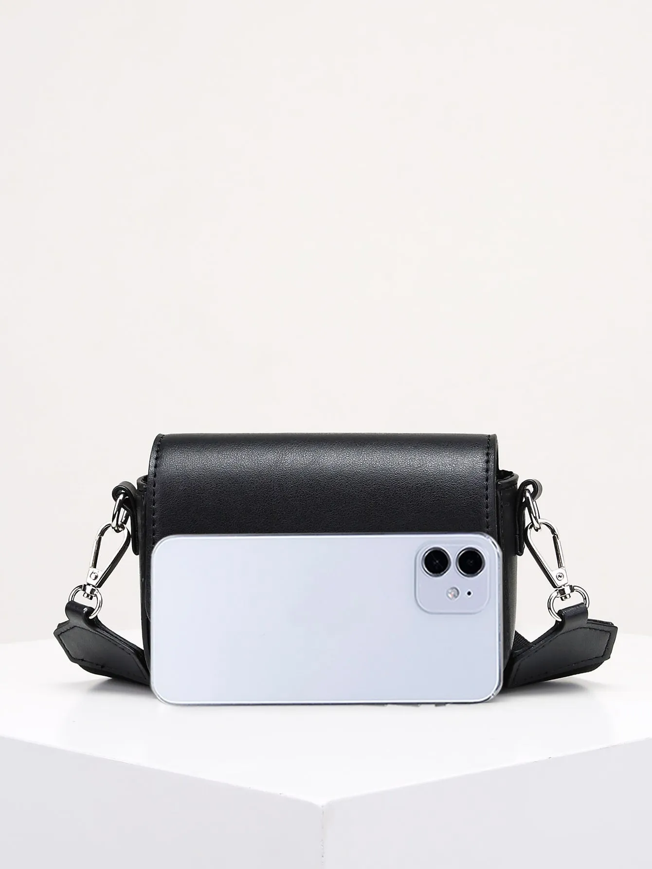 Mini Flap Belt Bag - Black
