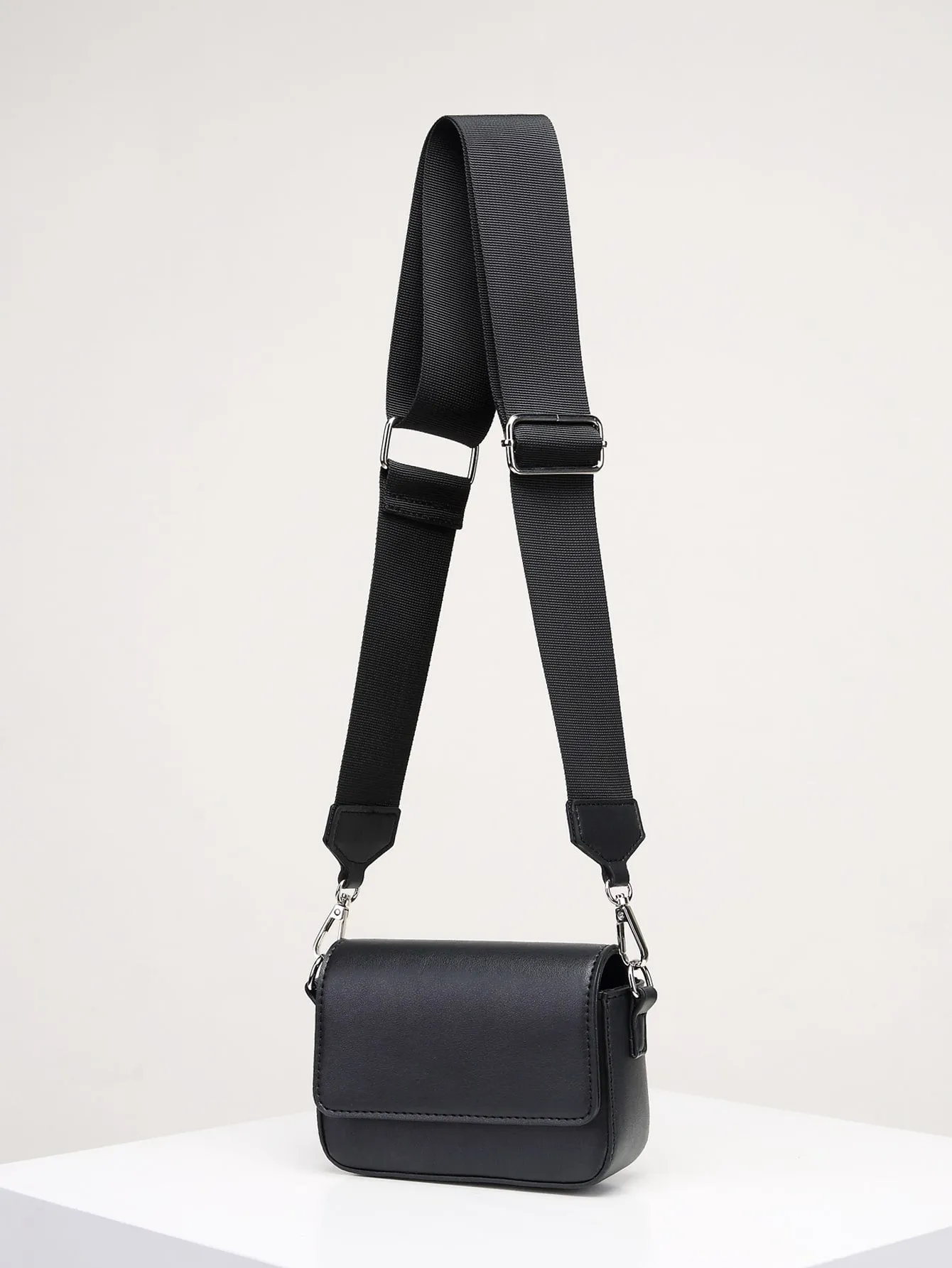 Mini Flap Belt Bag - Black