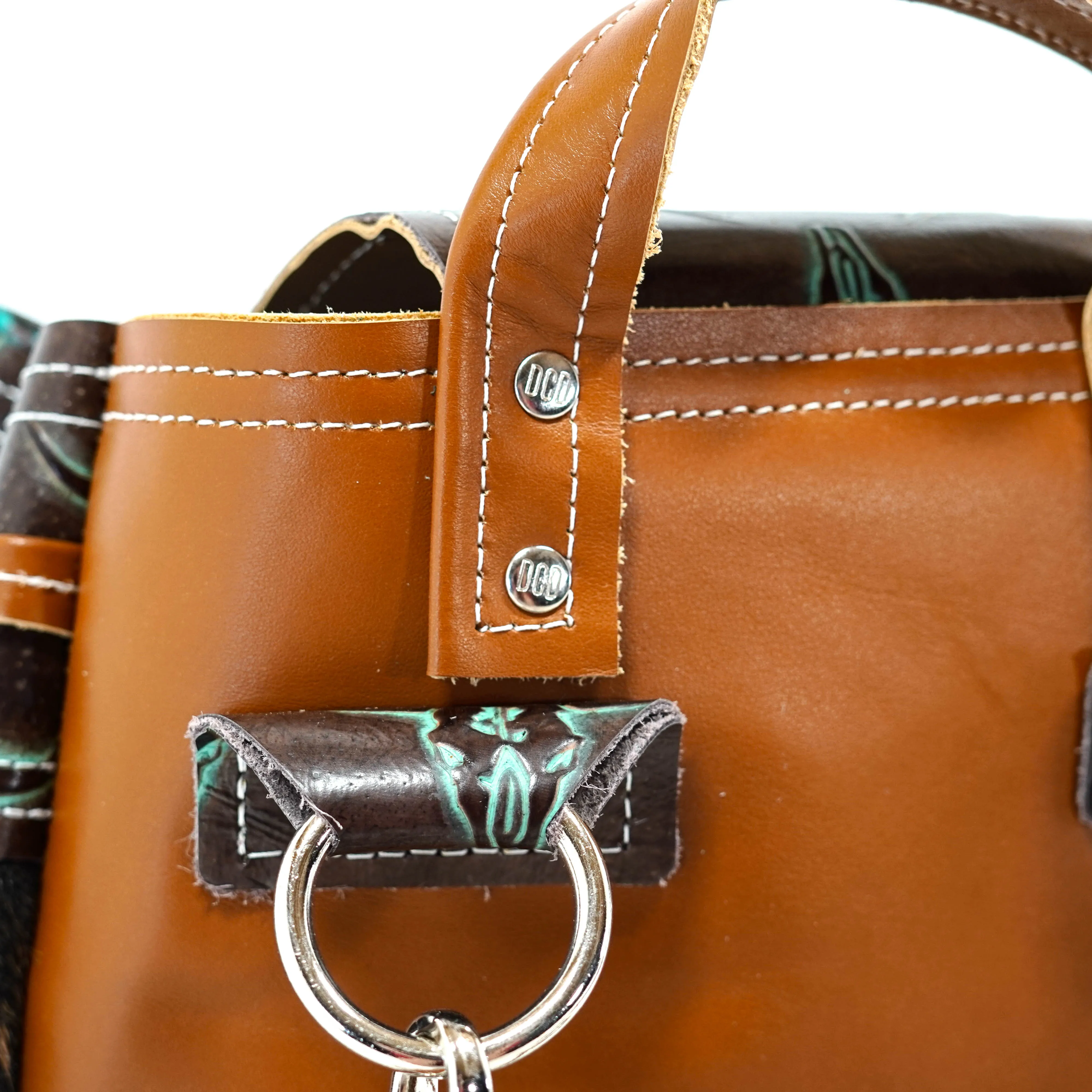 Mini Kelsea Backpack - Two-Tone Brindle w/ Mint Chocolate Skulls