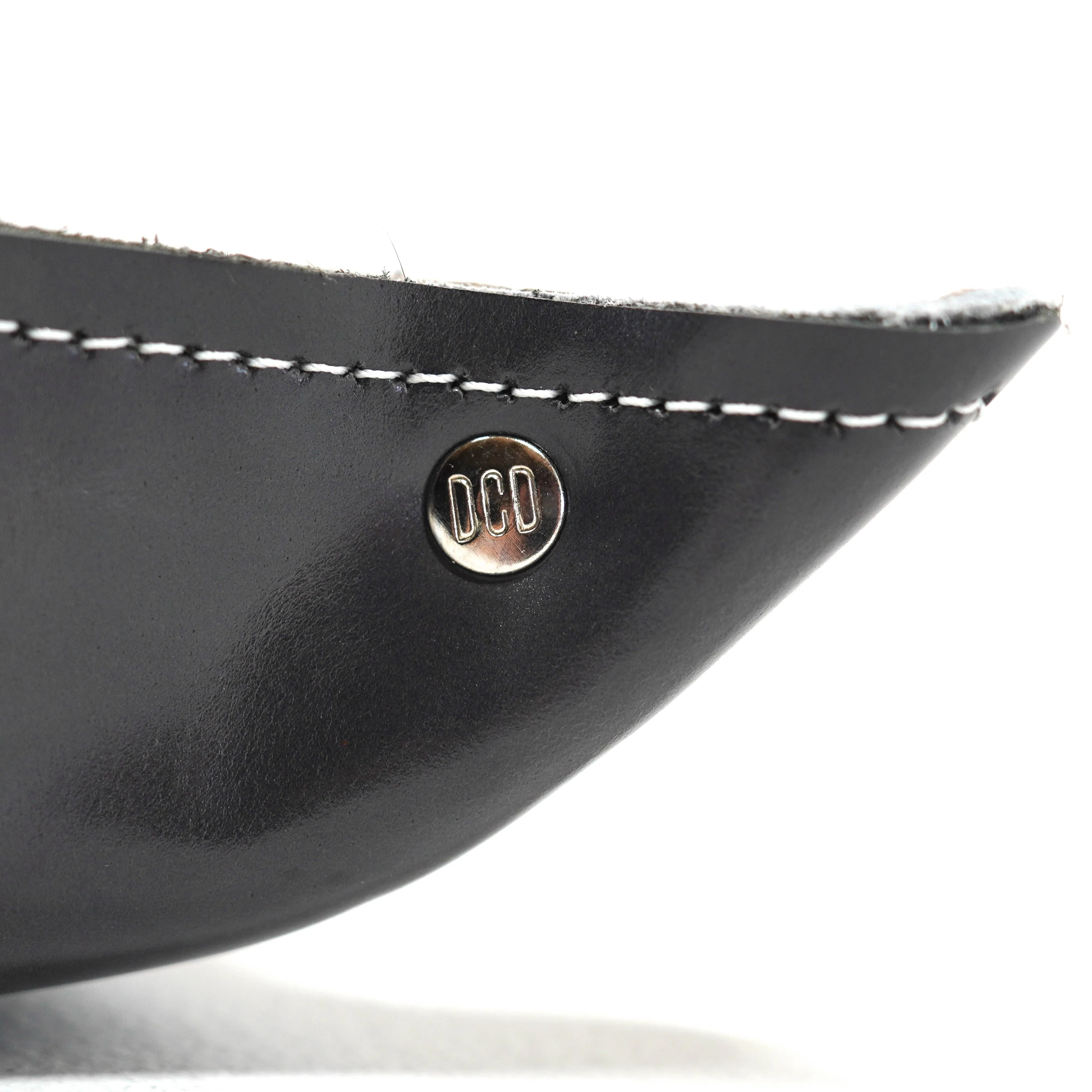 Mini Tray - Glossed Lead Leather w/ Brindle