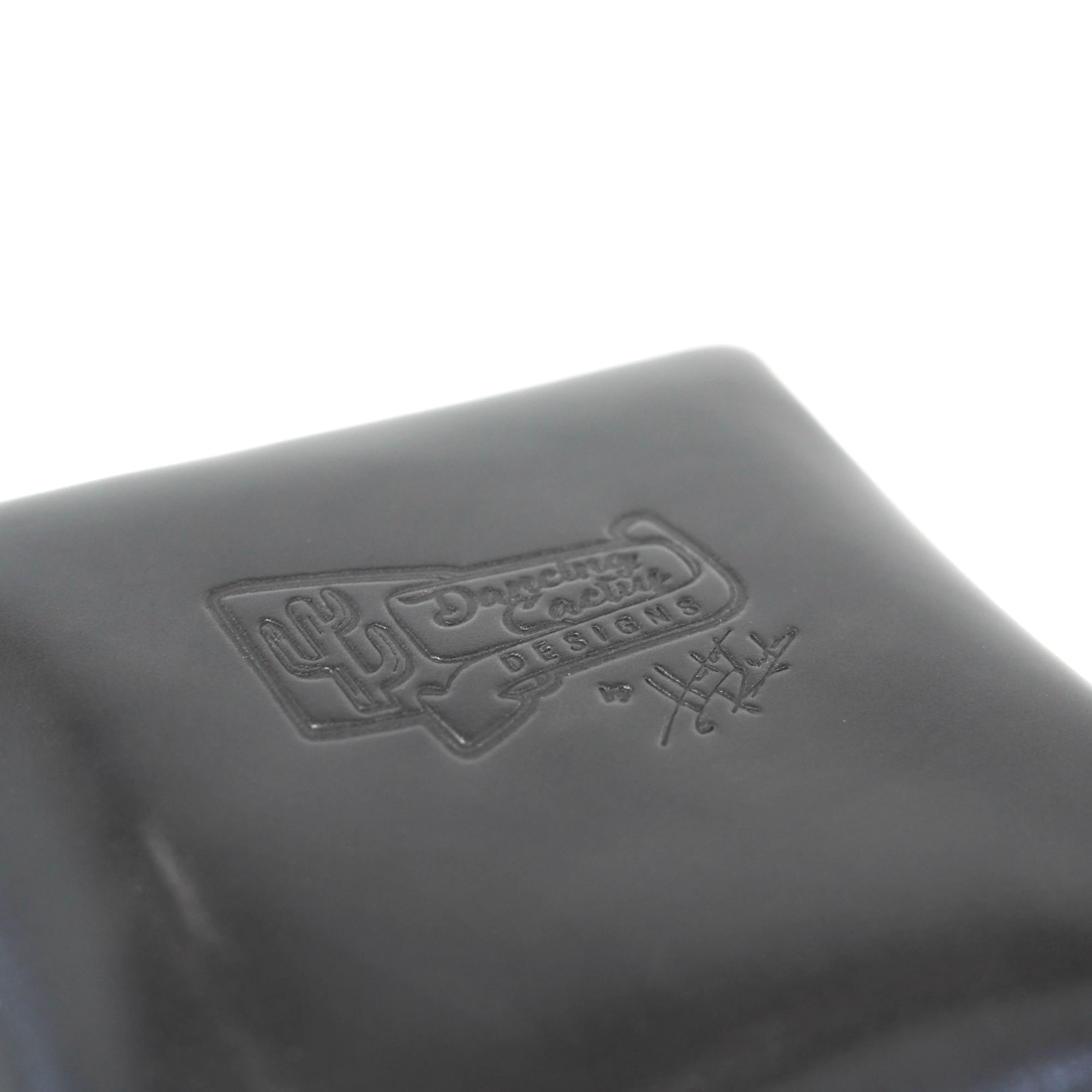 Mini Tray - Glossed Lead Leather w/ Brindle