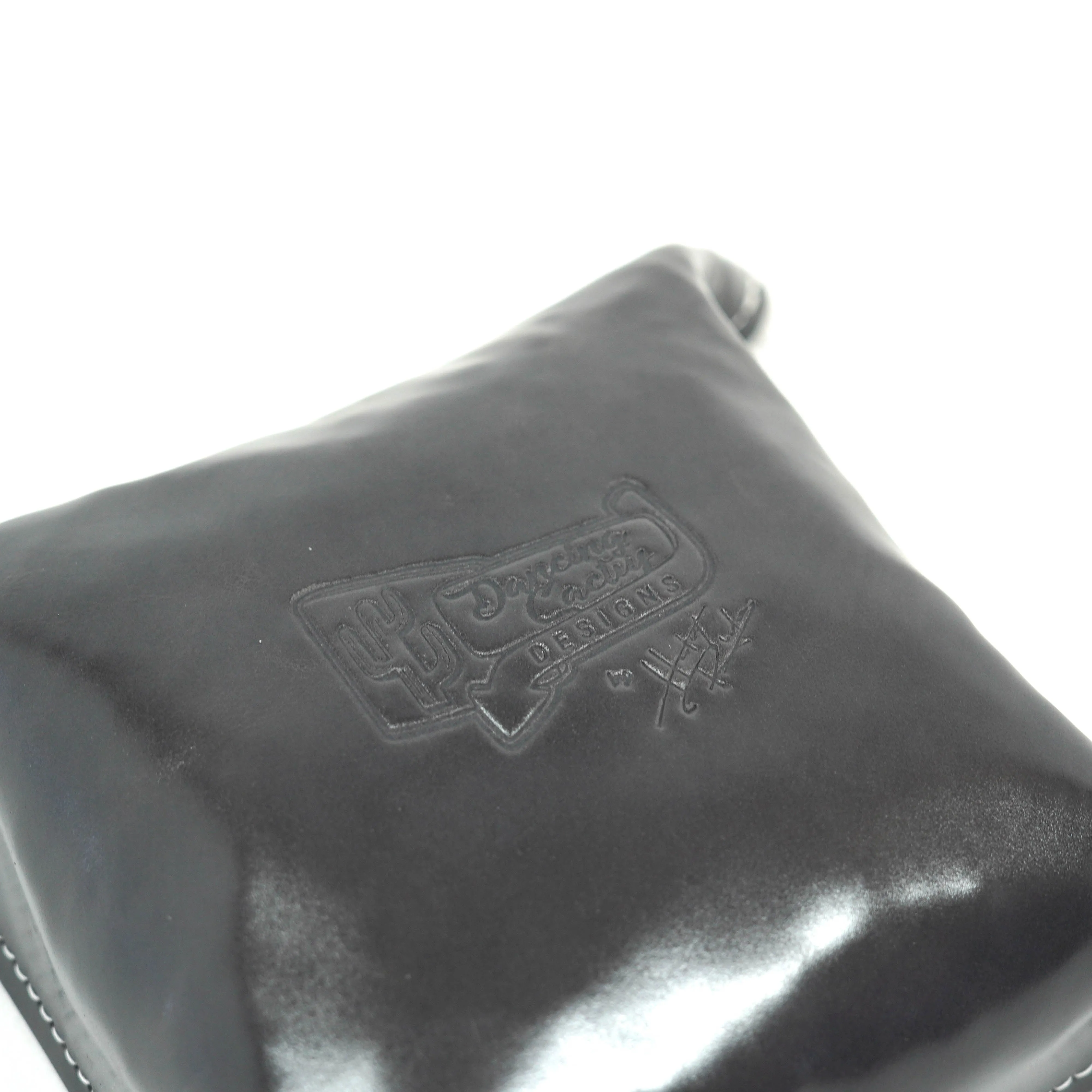 Mini Tray - Glossed Lead Leather w/ Sea Glass Tool