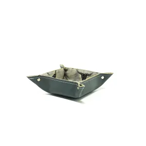 Mini Tray - Smooth Lead Leather w/ Smoke Show Skulls