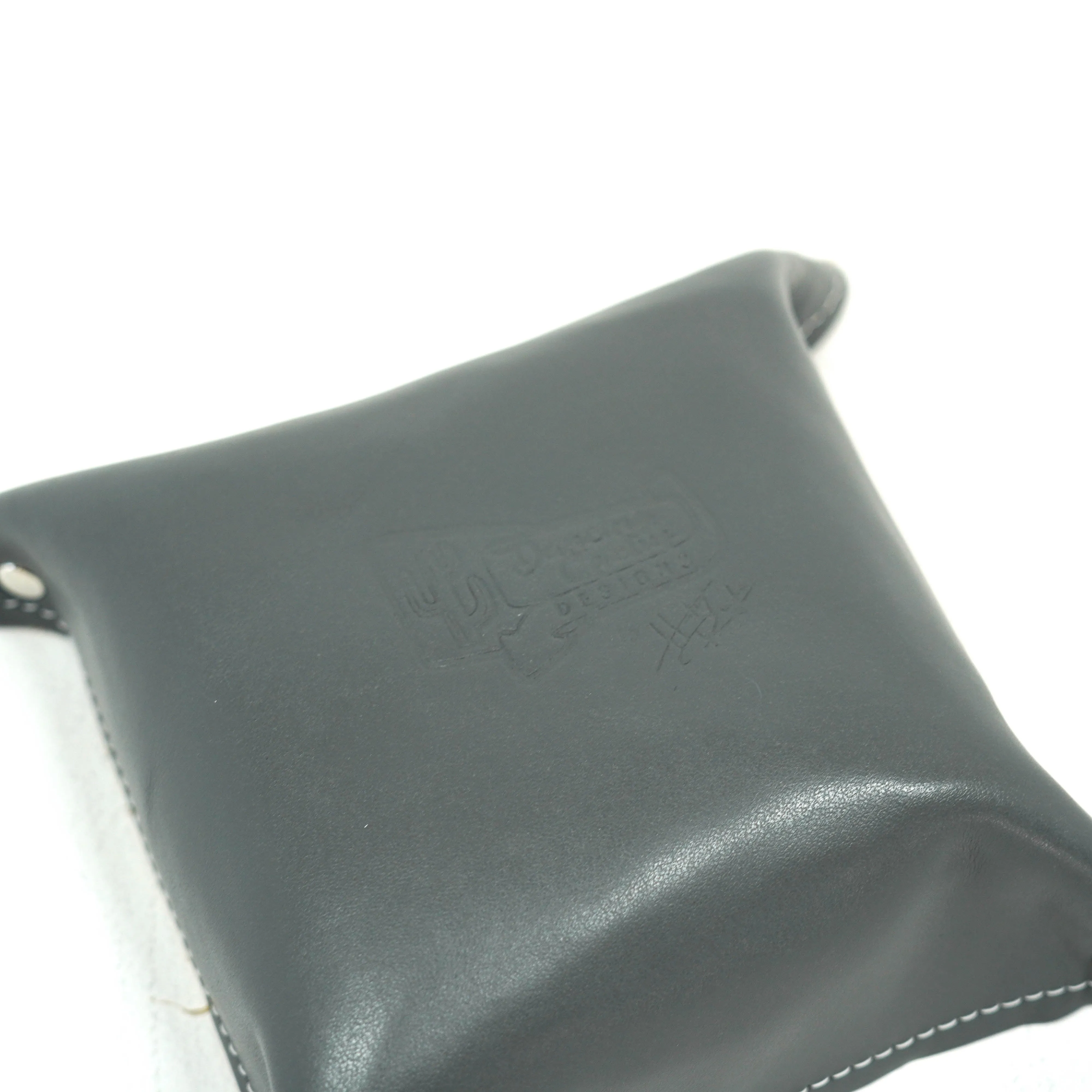 Mini Tray - Smooth Lead Leather w/ Smoke Show Skulls