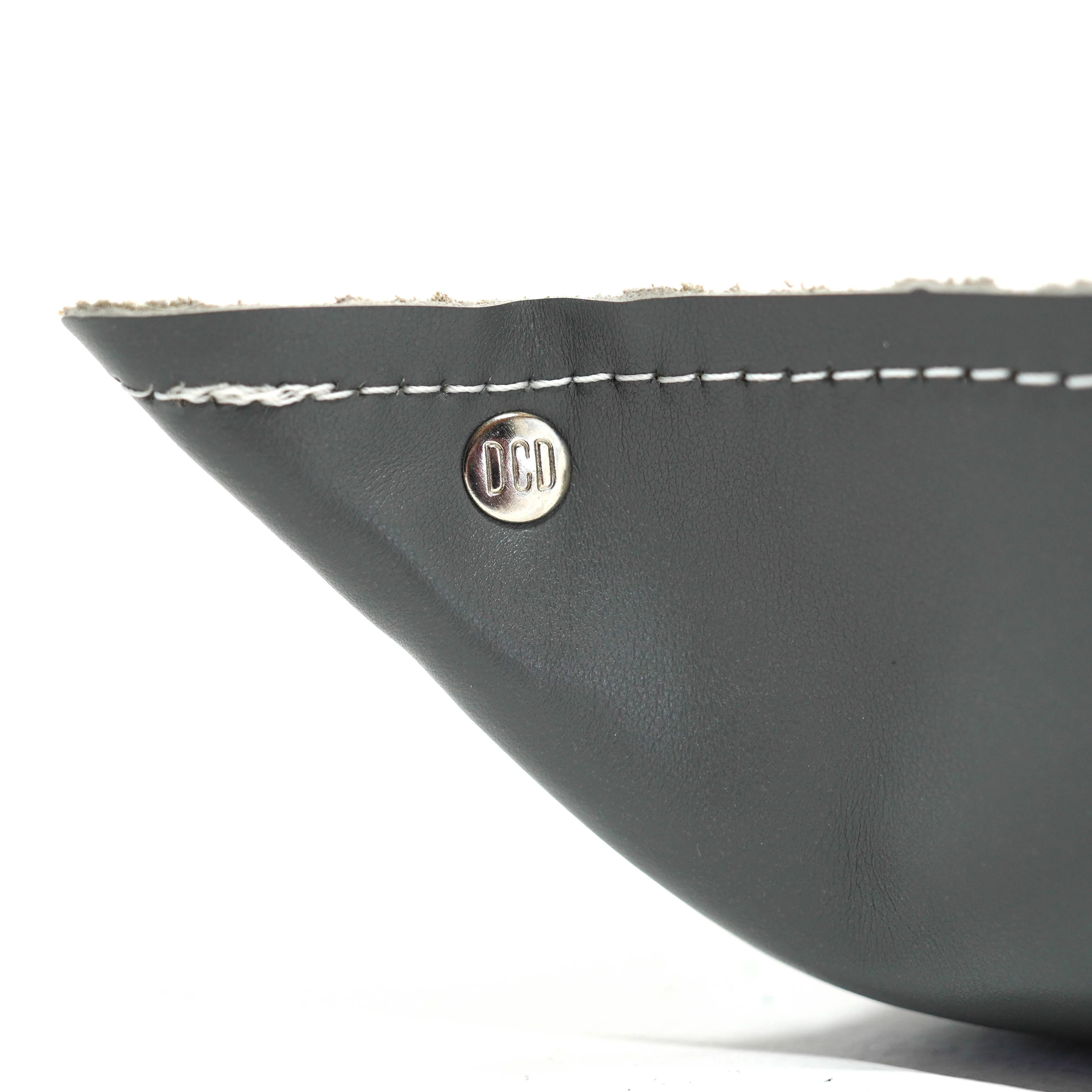 Mini Tray - Smooth Lead Leather w/ Smoke Show Skulls