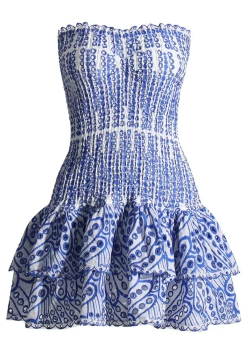 Monaco Mini Dress- Blue