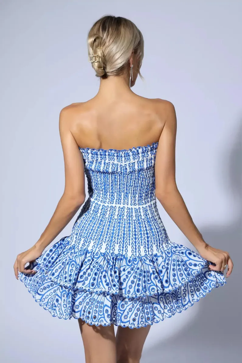 Monaco Mini Dress- Blue