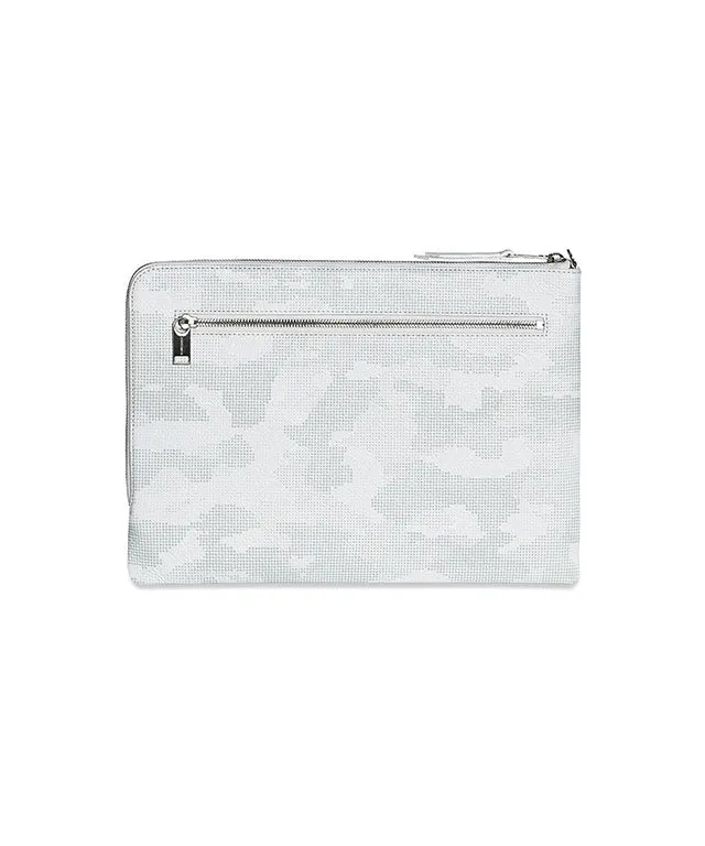 Monster G Italian Genuine Leather Golf & Daily Clutch Camo White