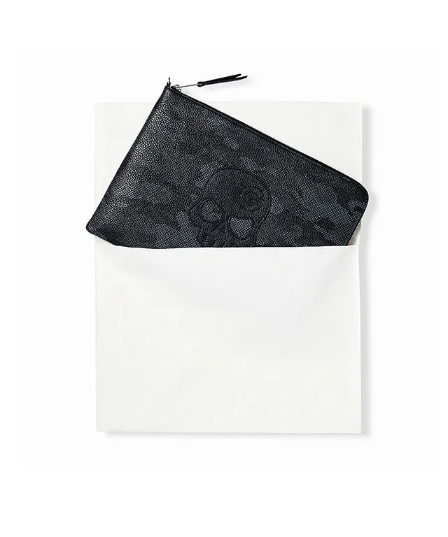 Monster G Italian Genuine Leather Golf & Daily Clutch Camo White