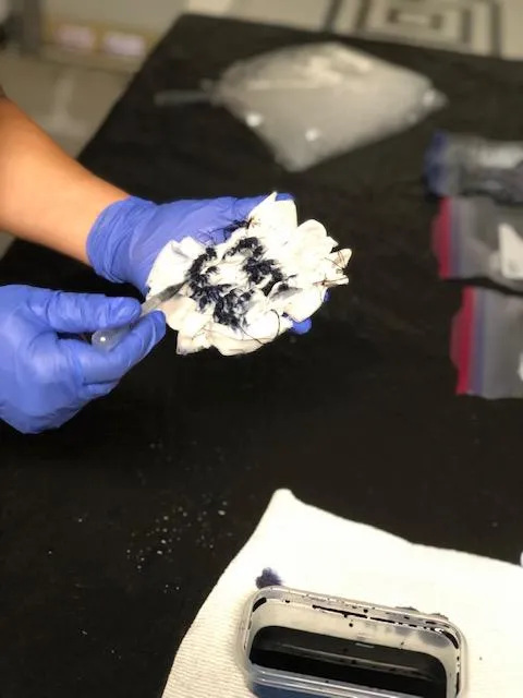 Navy Blue Nui Shibori Bags