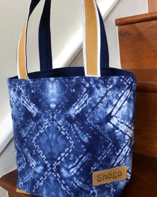 Navy Blue Nui Shibori Bags