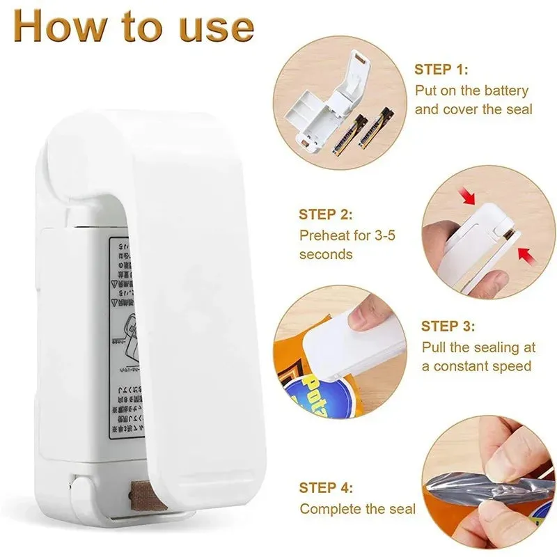New Mini Heat Sealer Portable Bag Sealing Machine for Food Packaging and Plastic Bags