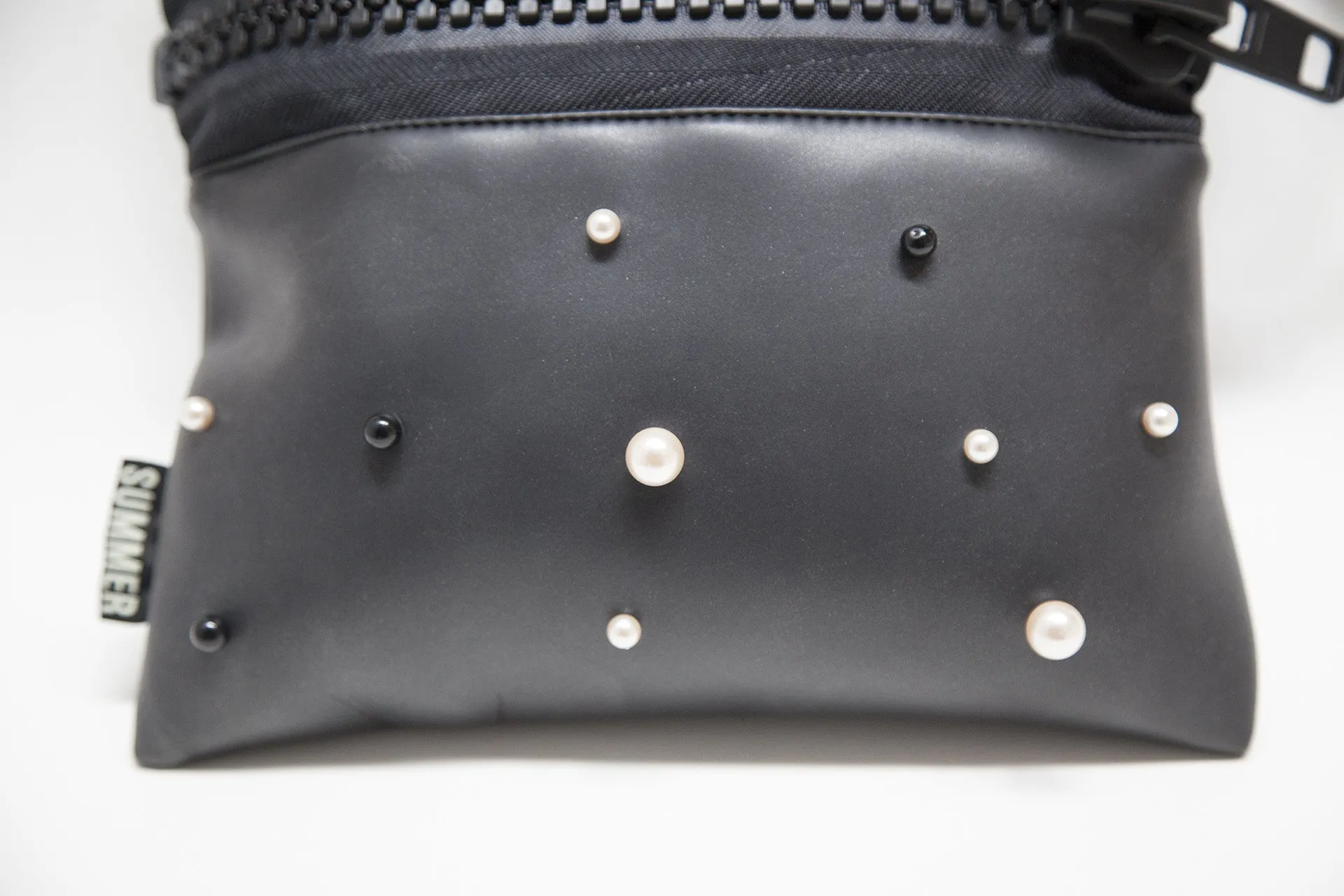 PEARL STUDDED ZIP POUCH