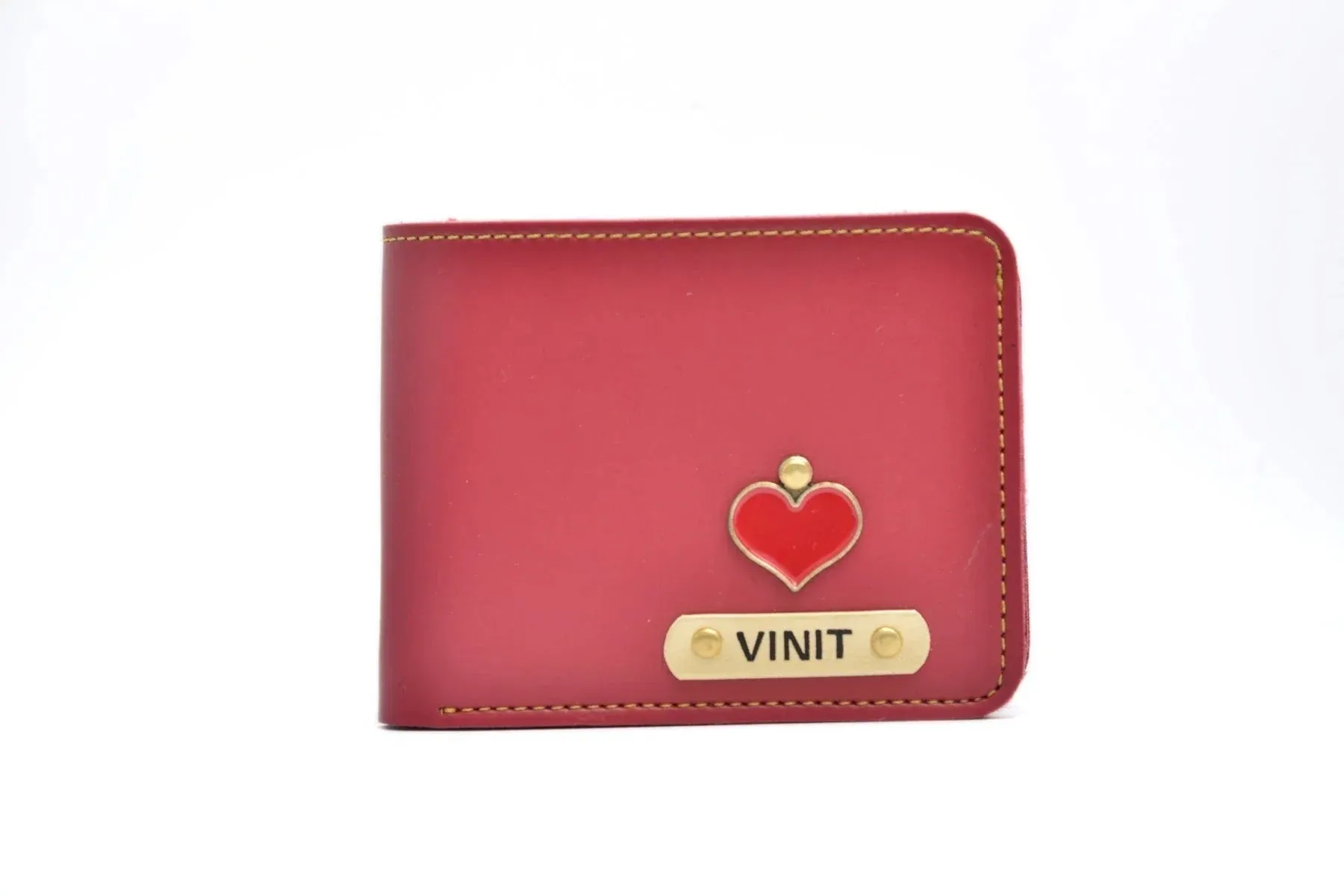 Personalized Couple's Combo : Chained Sling Bag ( Product 1 ) & Men's Wallet (Product 2) - Wine