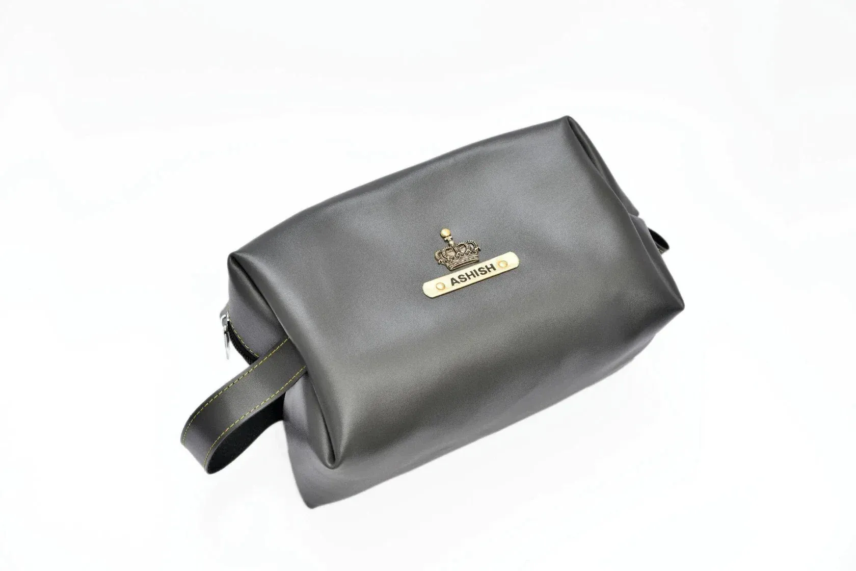 Personalized Mutlipurpose Travel /  Make-up Pouch - Grey