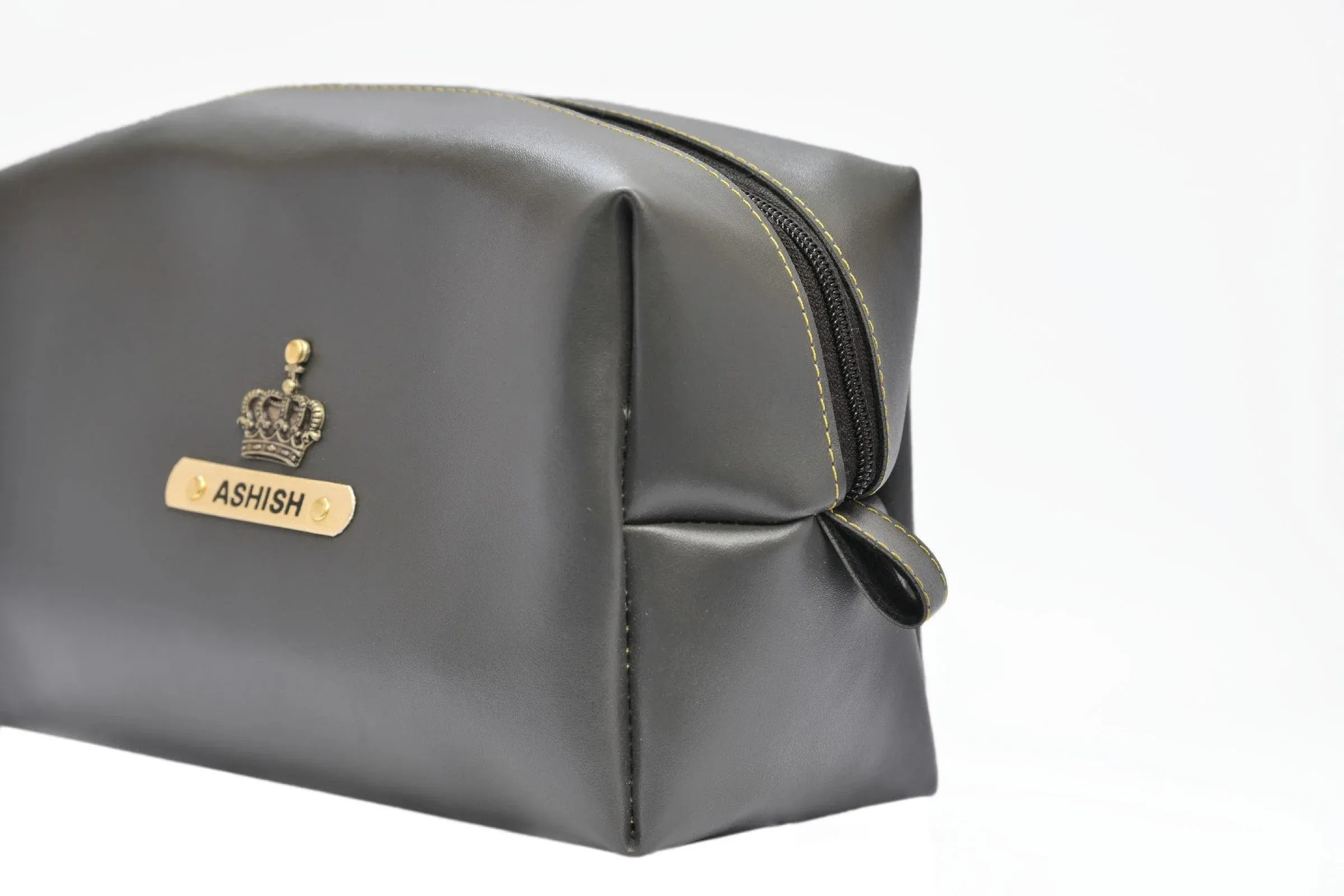 Personalized Mutlipurpose Travel /  Make-up Pouch - Grey