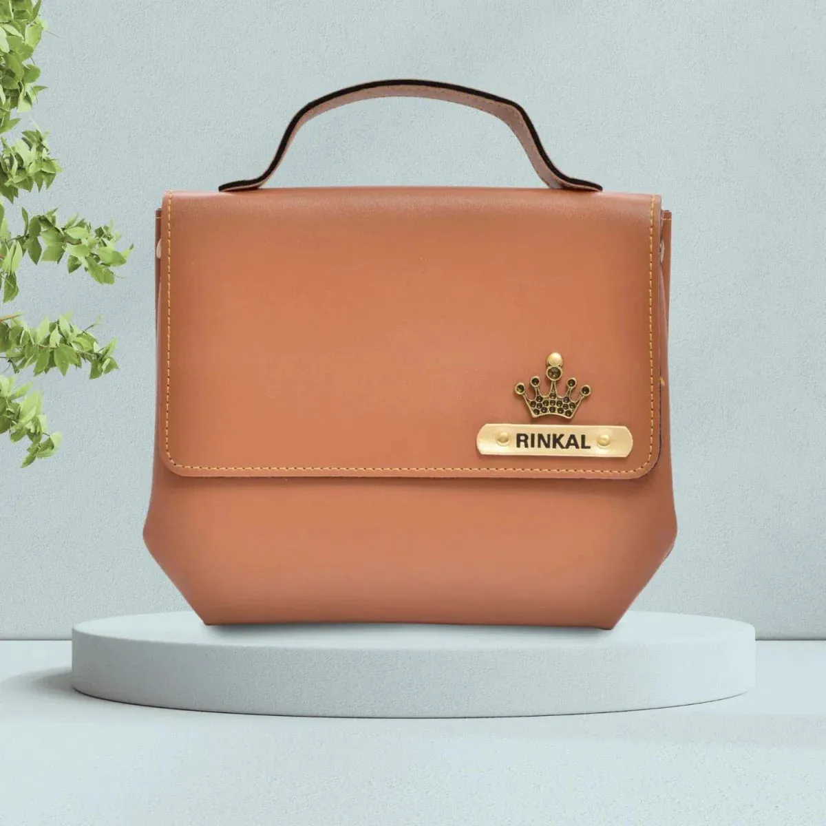 Personalized Sling Bag - Tan