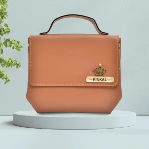 Personalized Sling Bag - Tan