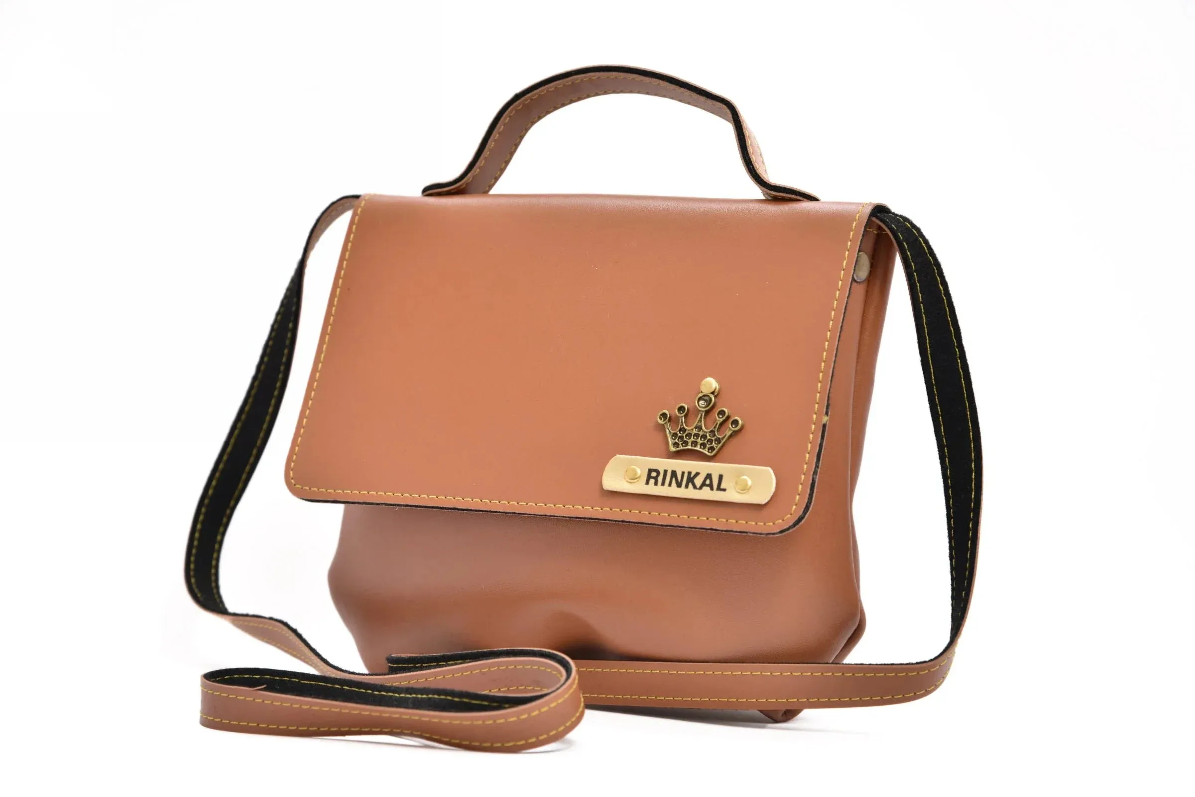 Personalized Sling Bag - Tan