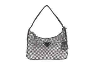 PRADA SATIN MINI BAG WITH CRYSTALS (IBC515) WITH DUST COVER AND BOX