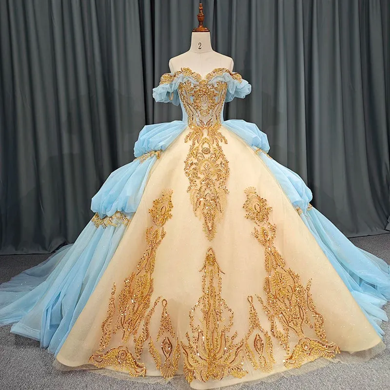 Princess Off-the-shoulder Quinceanera Dresses Beading Evening Party Dresses