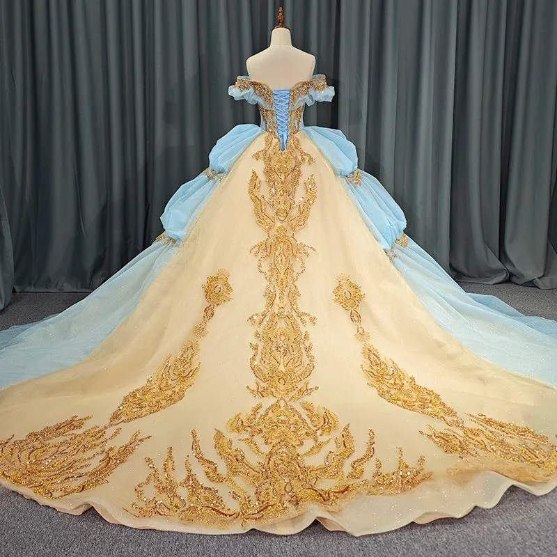 Princess Off-the-shoulder Quinceanera Dresses Beading Evening Party Dresses