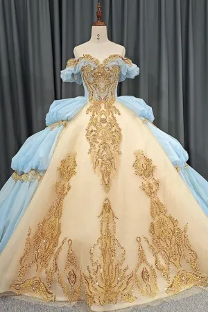 Princess Off-the-shoulder Quinceanera Dresses Beading Evening Party Dresses