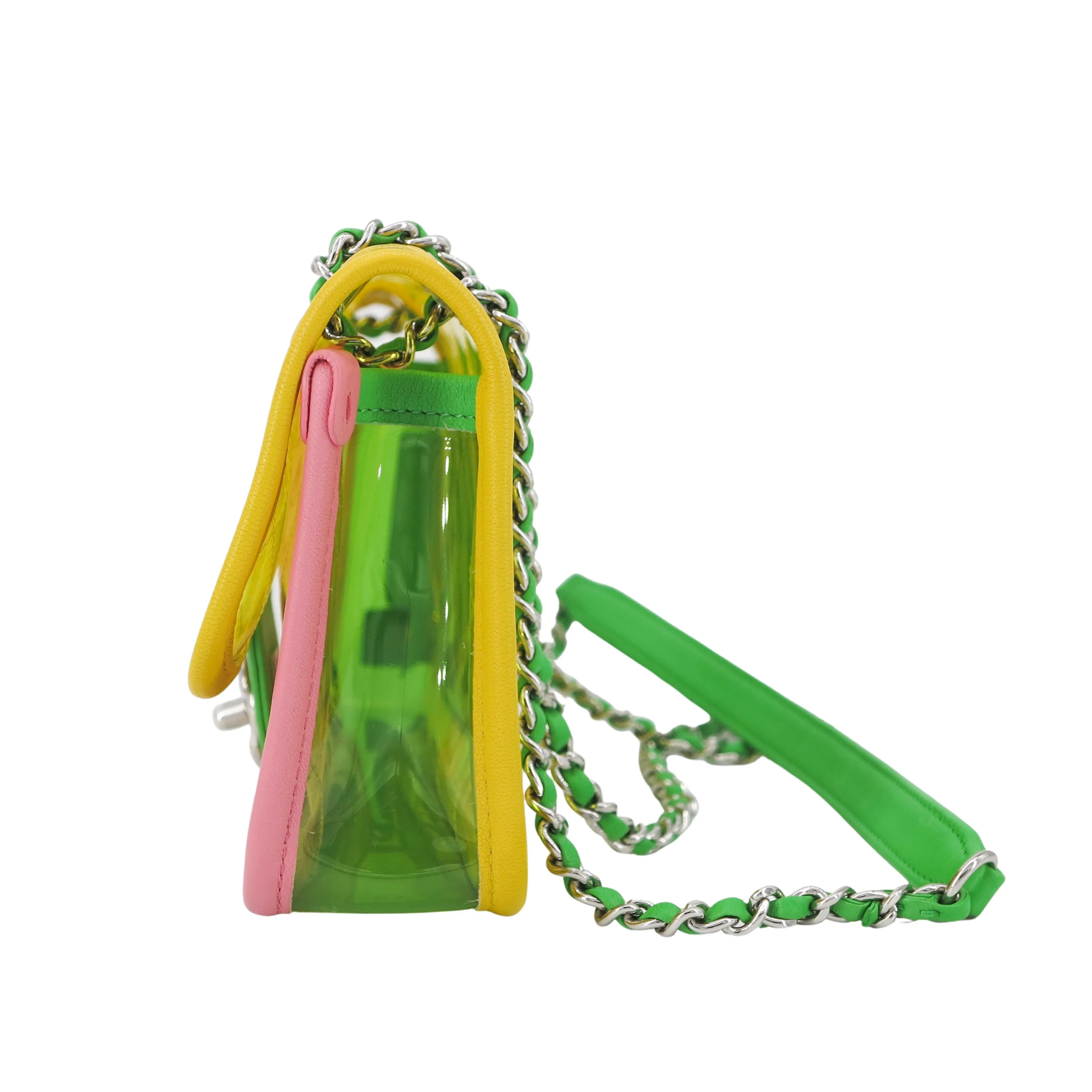 PVC Coco Splash Yellow Mini Flap Bag
