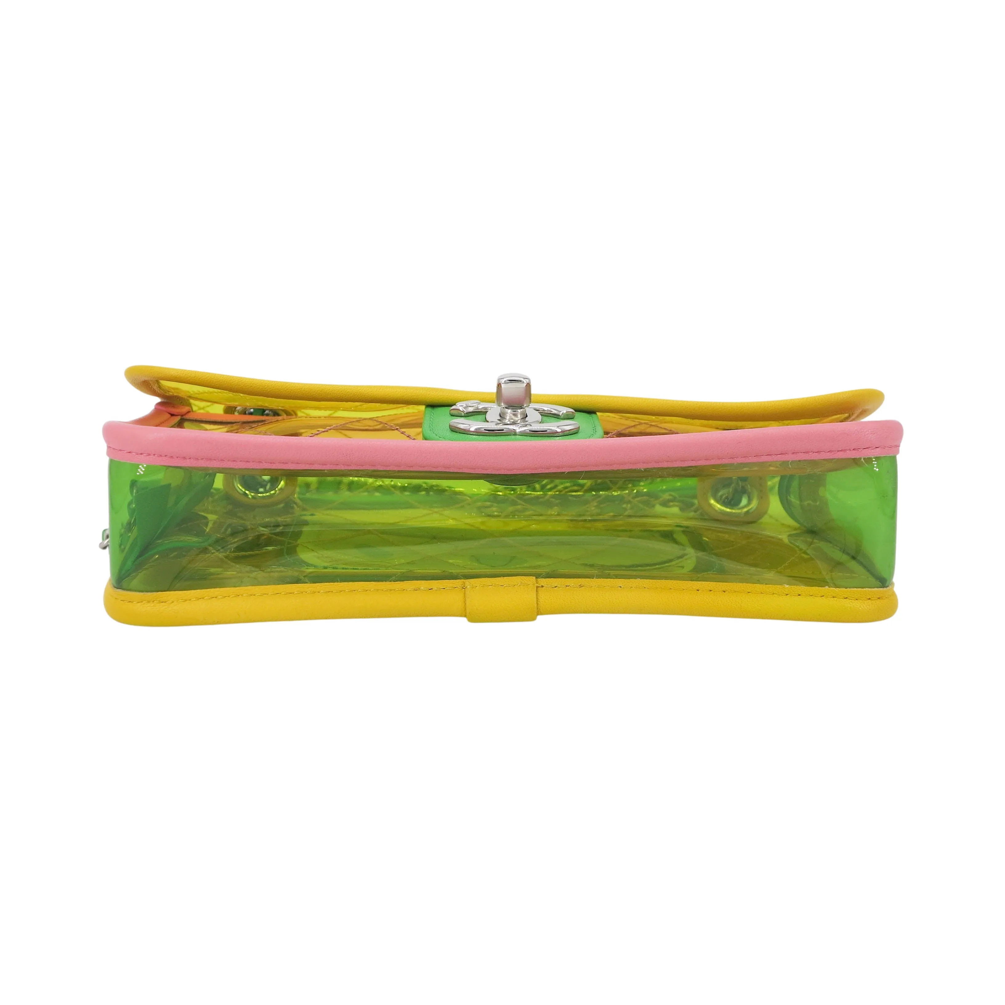 PVC Coco Splash Yellow Mini Flap Bag