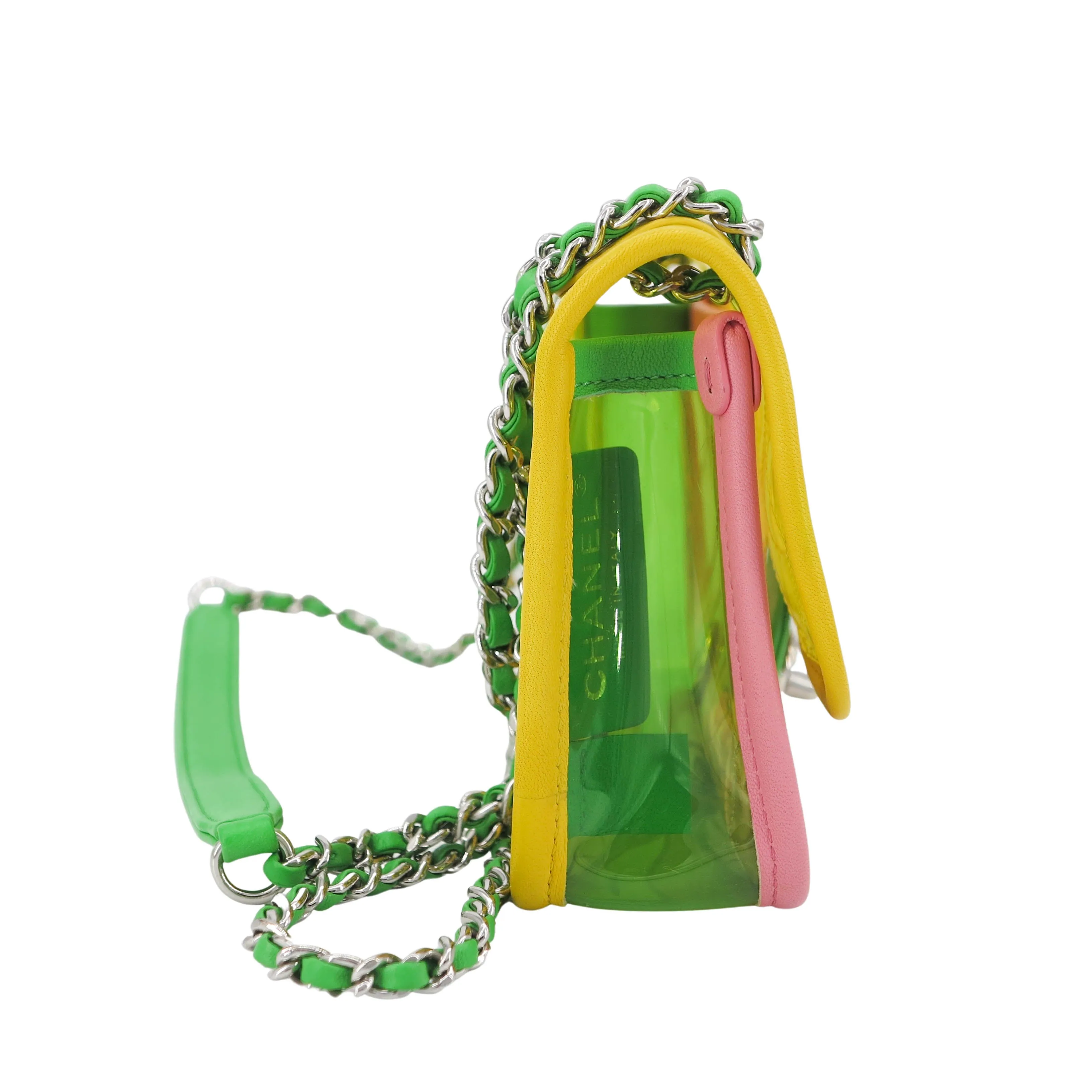 PVC Coco Splash Yellow Mini Flap Bag