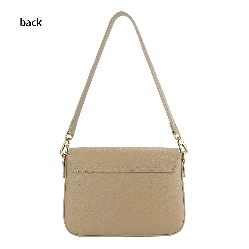 Royal Bagger Shoulder Crossbody Bags for Women Genuine Cow Leather Fashion Simple Commuter Underarm Small Square Bag 1555