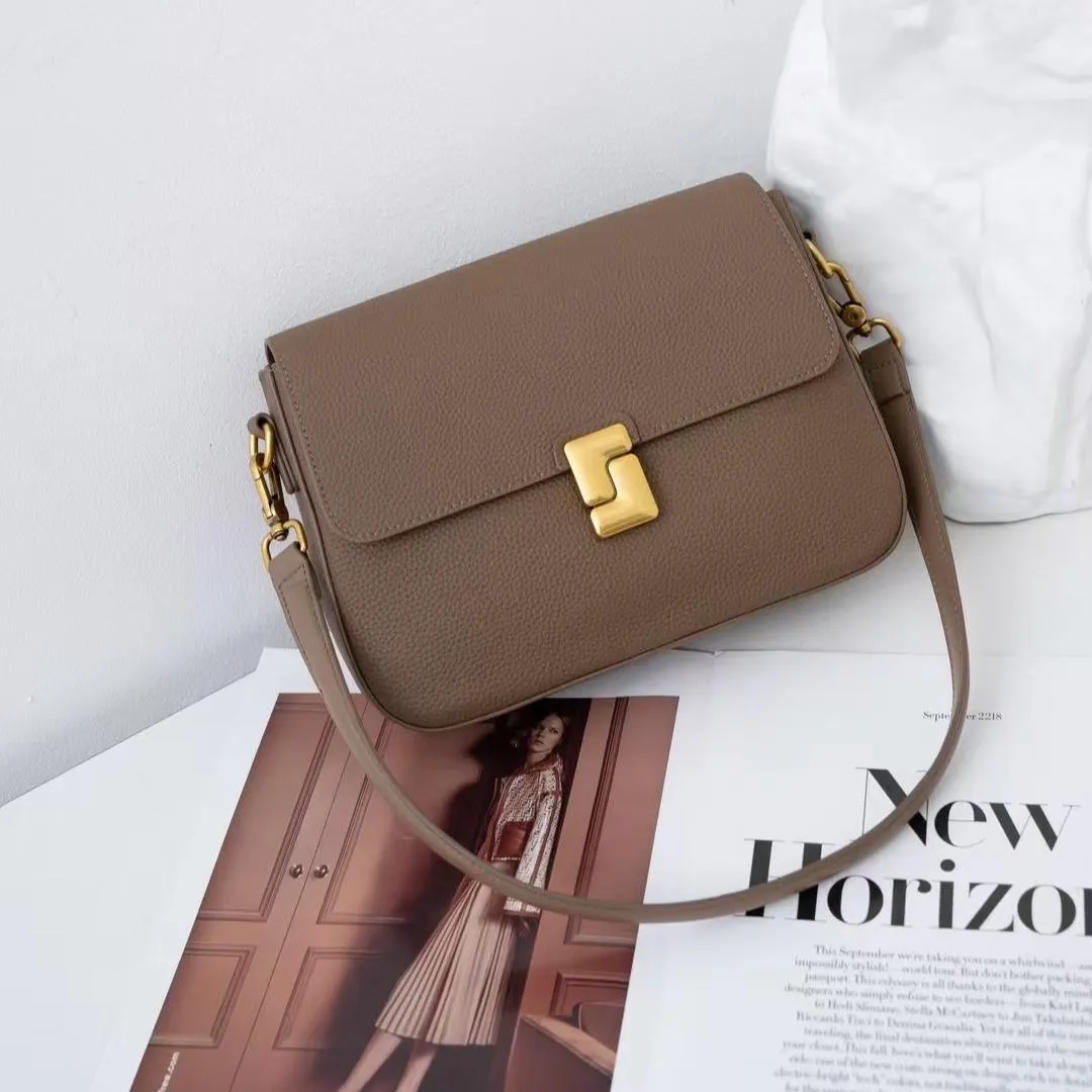 Royal Bagger Shoulder Crossbody Bags for Women Genuine Cow Leather Fashion Simple Commuter Underarm Small Square Bag 1555