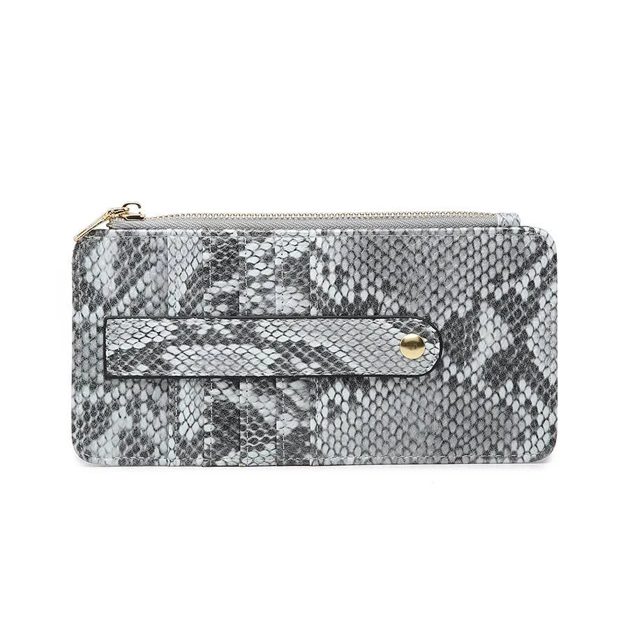 Saige Slim Card Holder Wallet in Animal Print