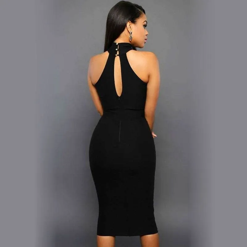 Sling Dress Formal Dress Ladies Prom Dinner Black Strapless