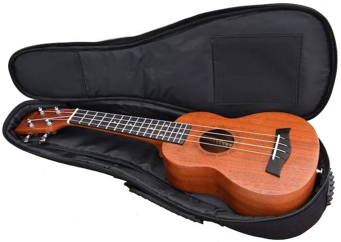 SMOOTH 25MM PADDED GIG BAG FOR CONCERT UKULELE - BLACK
