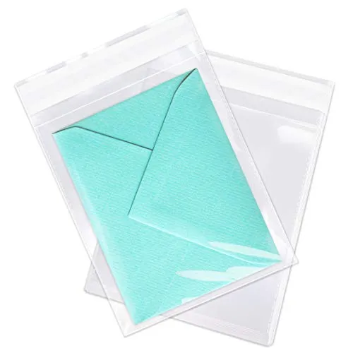 Spartan Industrial - 6" X 9" (200/1000 Pack) Crystal Clear Resealable Polypropylene Poly Bags for Jewelry, Cards, Photos, Envelopes - Self Seal & Reinforced