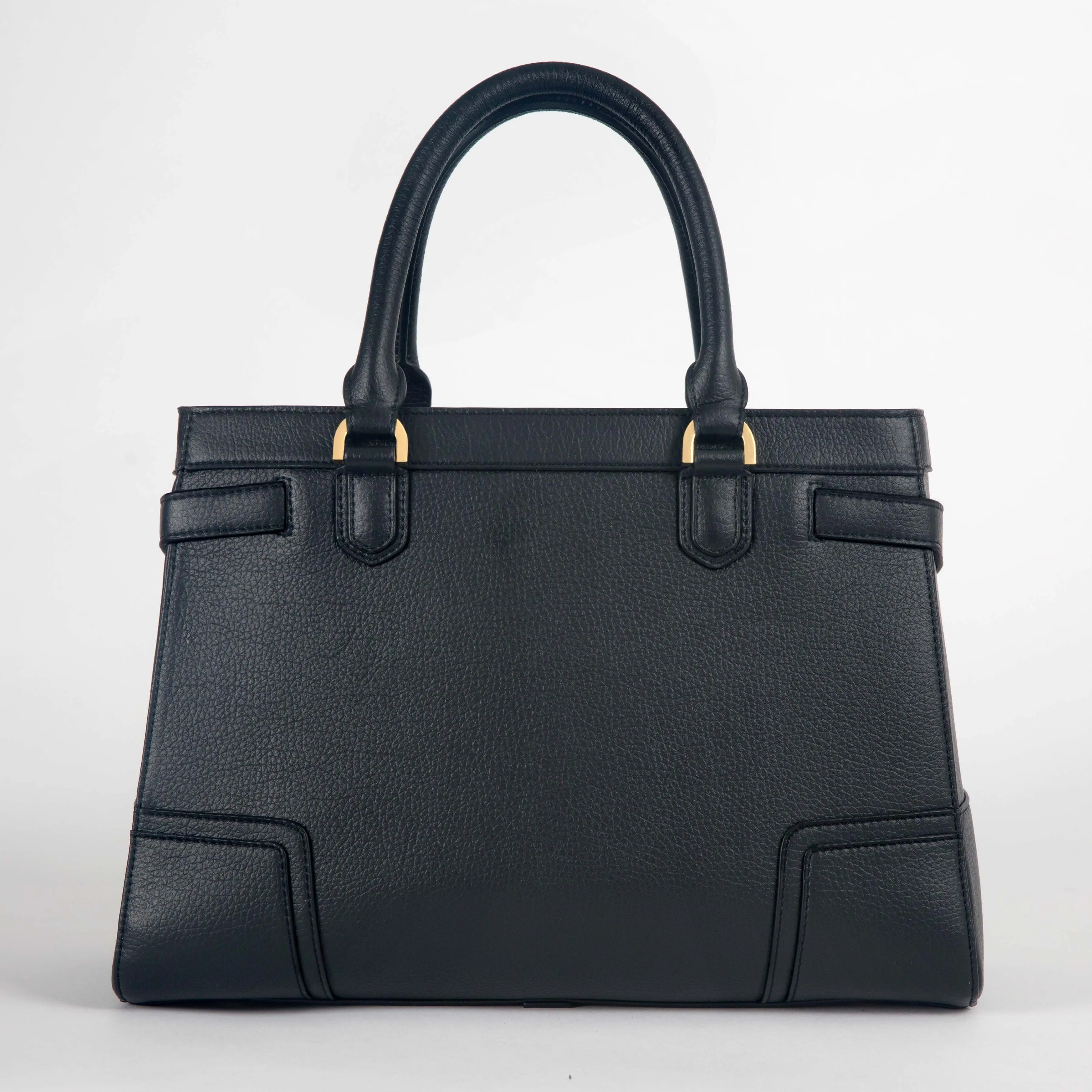 Stockholm Vegan Leather Handbag | Black