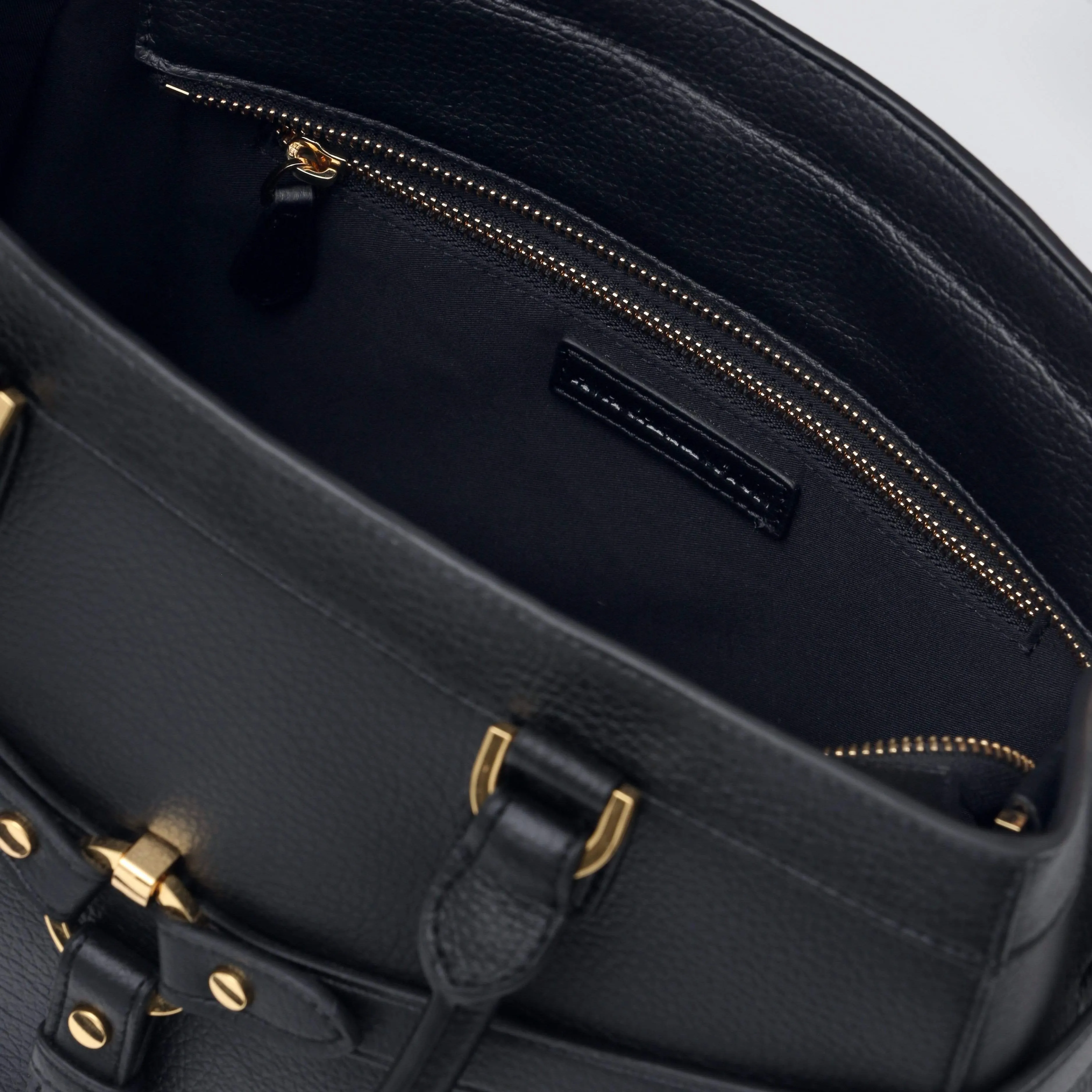 Stockholm Vegan Leather Handbag | Black