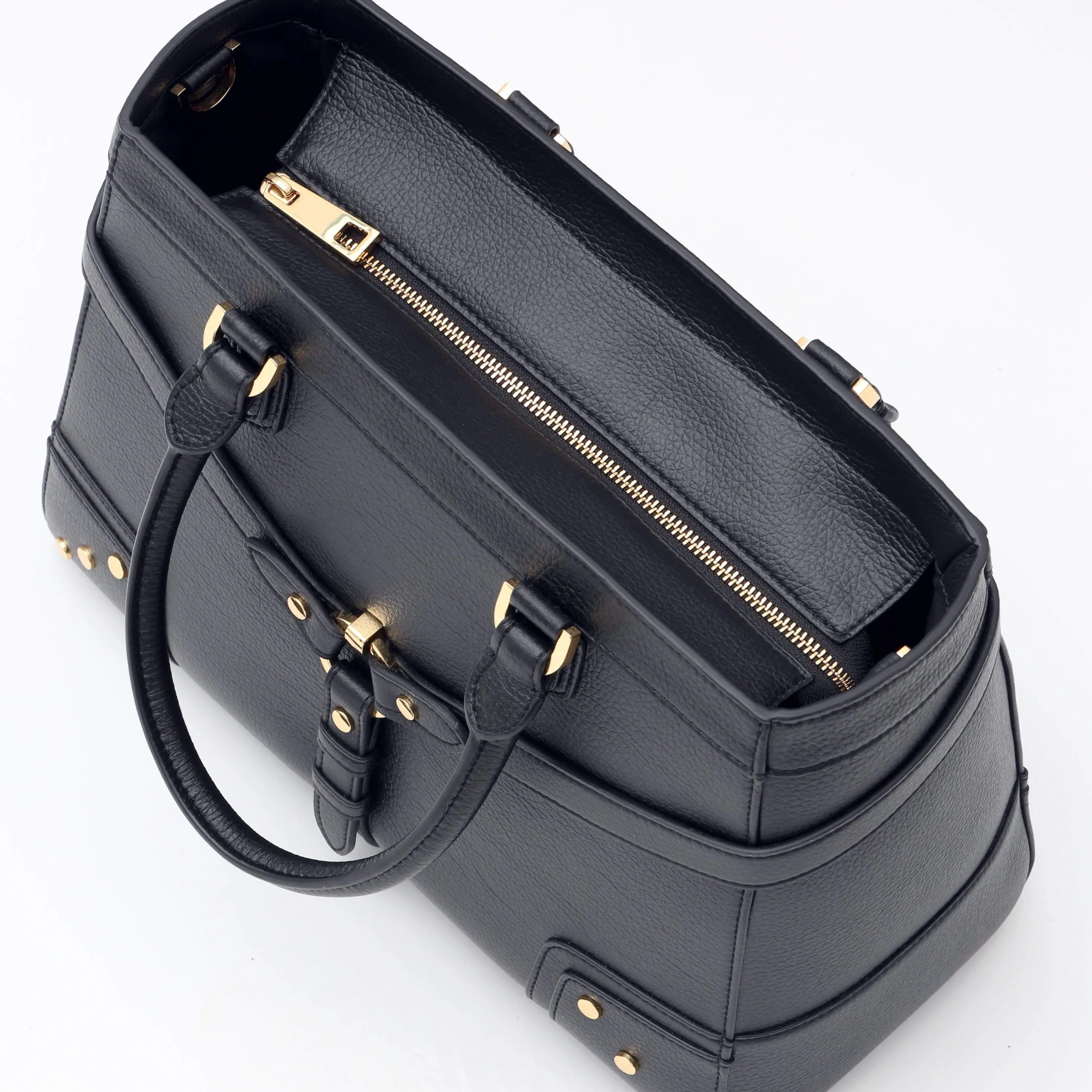 Stockholm Vegan Leather Handbag | Black
