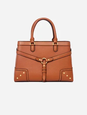 Stockholm Vegan Leather Handbag | Camel