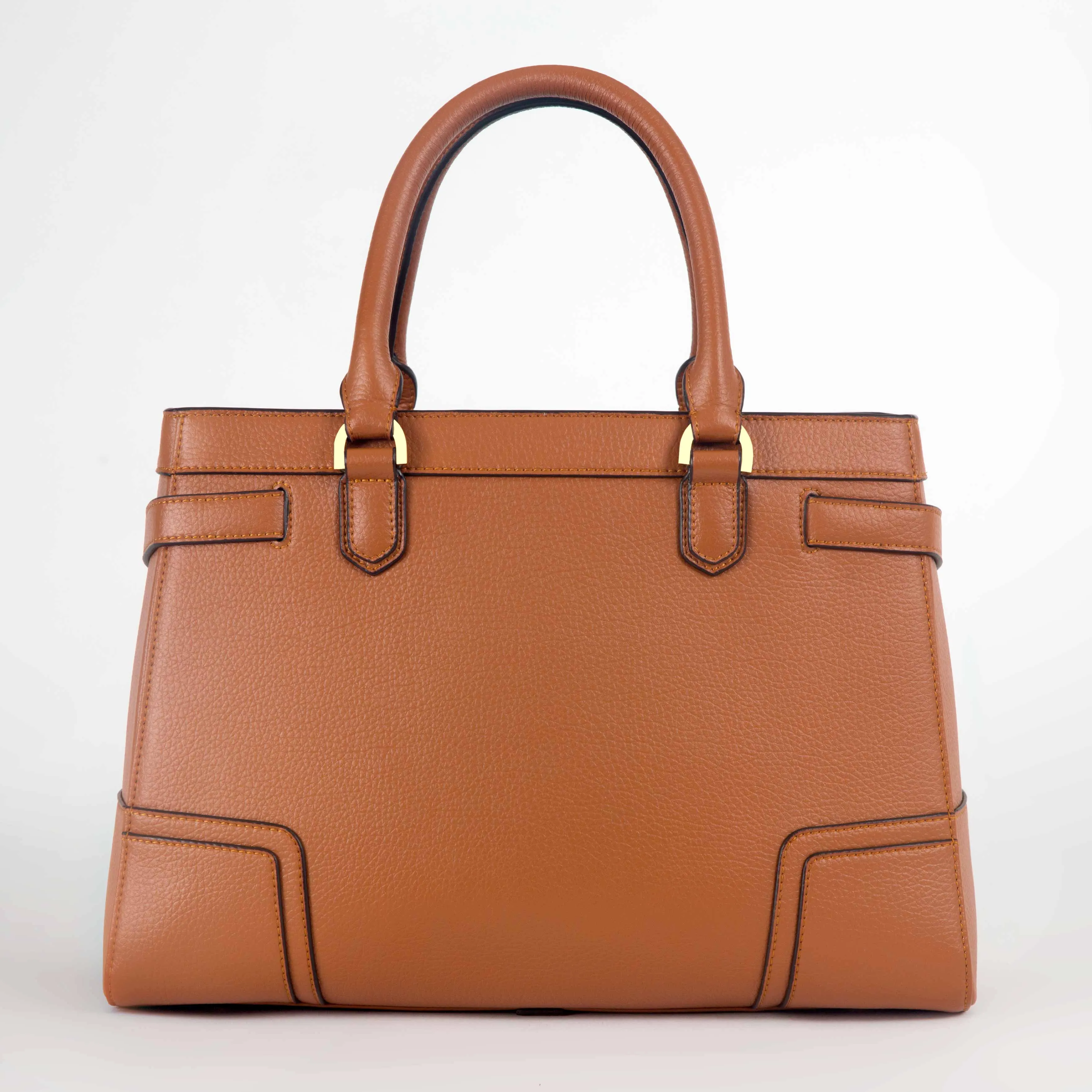 Stockholm Vegan Leather Handbag | Camel
