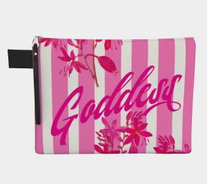 Stripes and Florals Pink Pouch